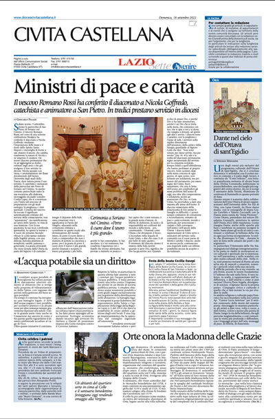 Avvenire - pagina diocesana del 18/09/2022